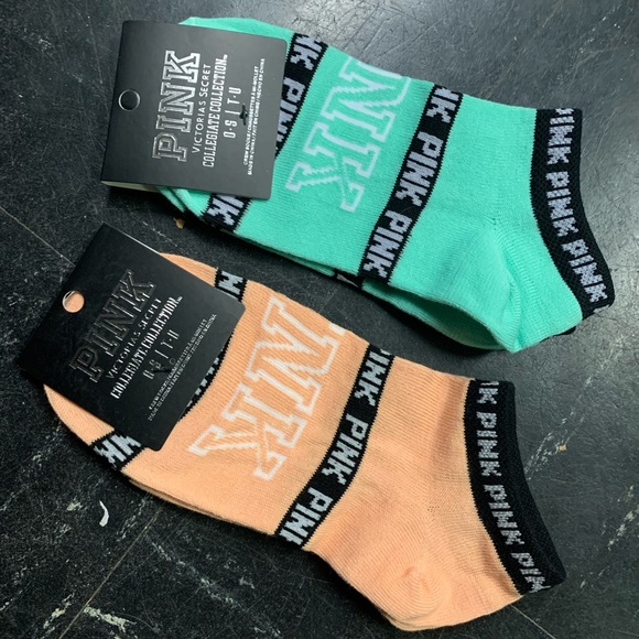 PINK Victoria's Secret Accessories - New 2 Pairs Pink Ankle Socks